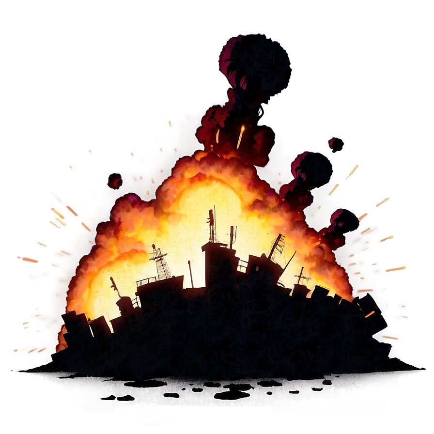 Cartoon Explosion Silhouette Png Fmd