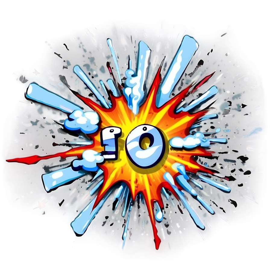 Cartoon Explosion With Cracks Png 06212024