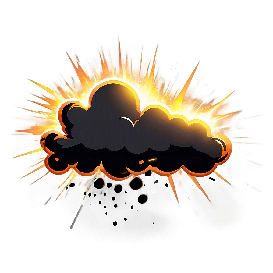 Cartoon Explosion With Sparks Png 17