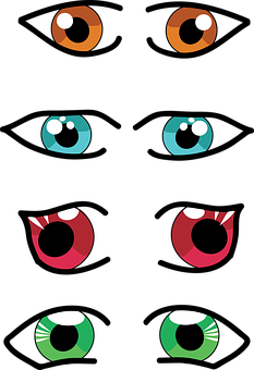 Cartoon_ Eyes_ Collection_ Vector PNG with transparent background