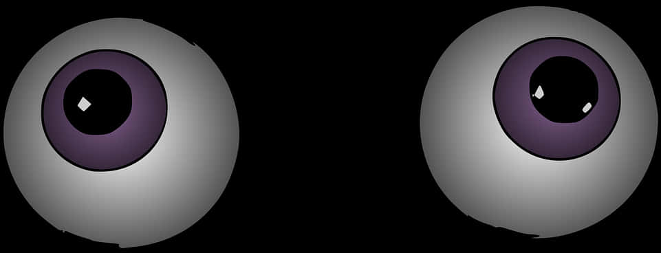 Cartoon Eyes Illustration PNG with transparent background