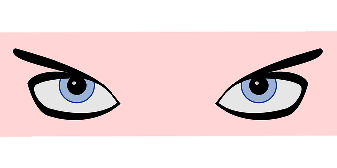 Cartoon Eyes Vector Illustration PNG with transparent background