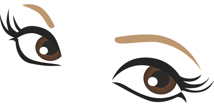 Cartoon Eyes Vector Illustration PNG with transparent background