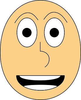 Cartoon Face Expression Vector PNG with transparent background