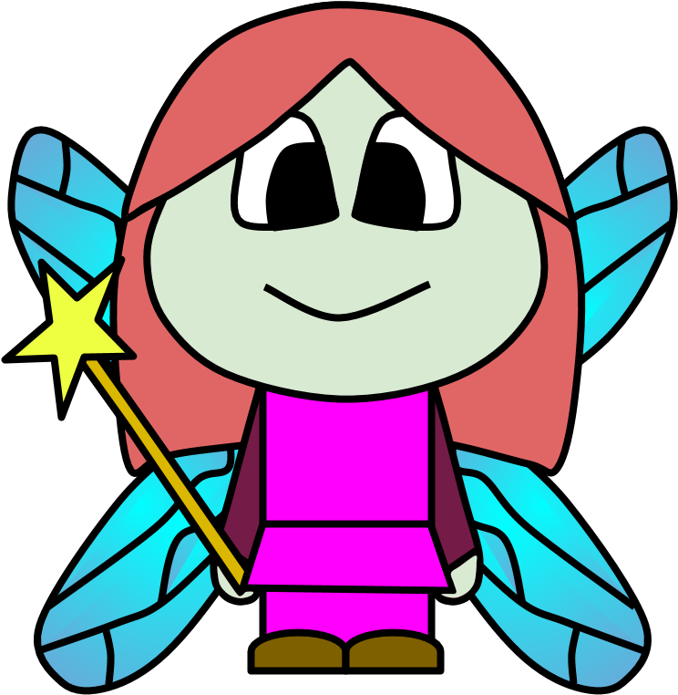 Cartoon Fairywith Magic Wand