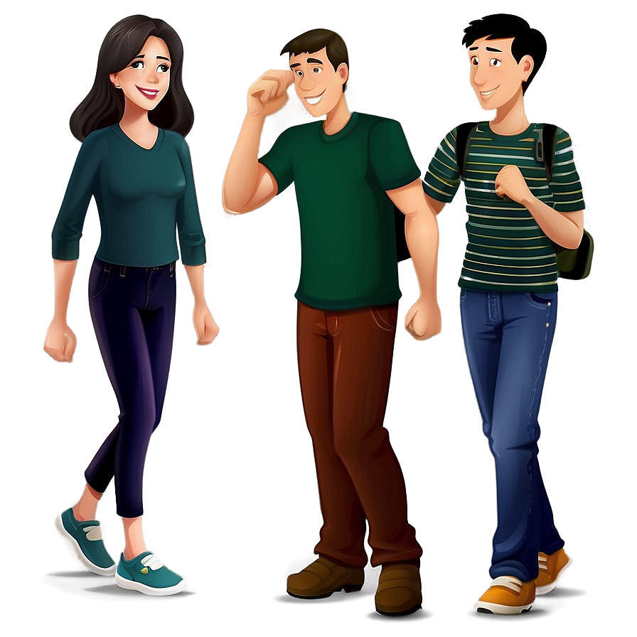 Cartoon Family Illustration Png Gmu