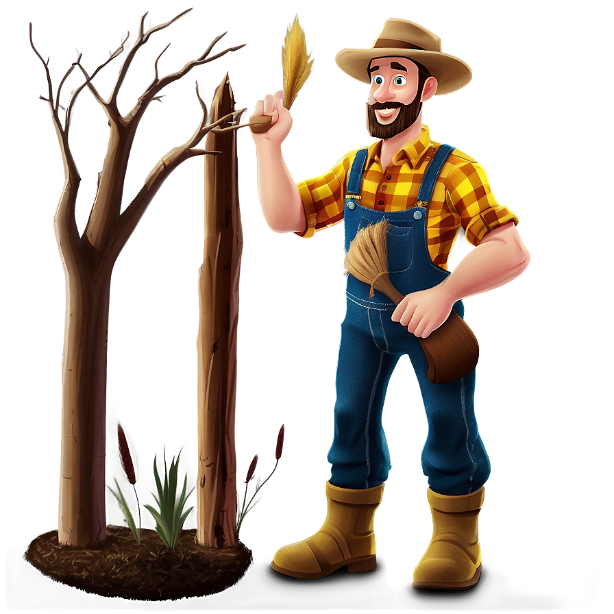 Cartoon Farmer PNG vve PNG with transparent background
