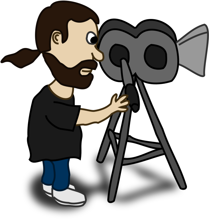 Cartoon Filmmakerwith Camera