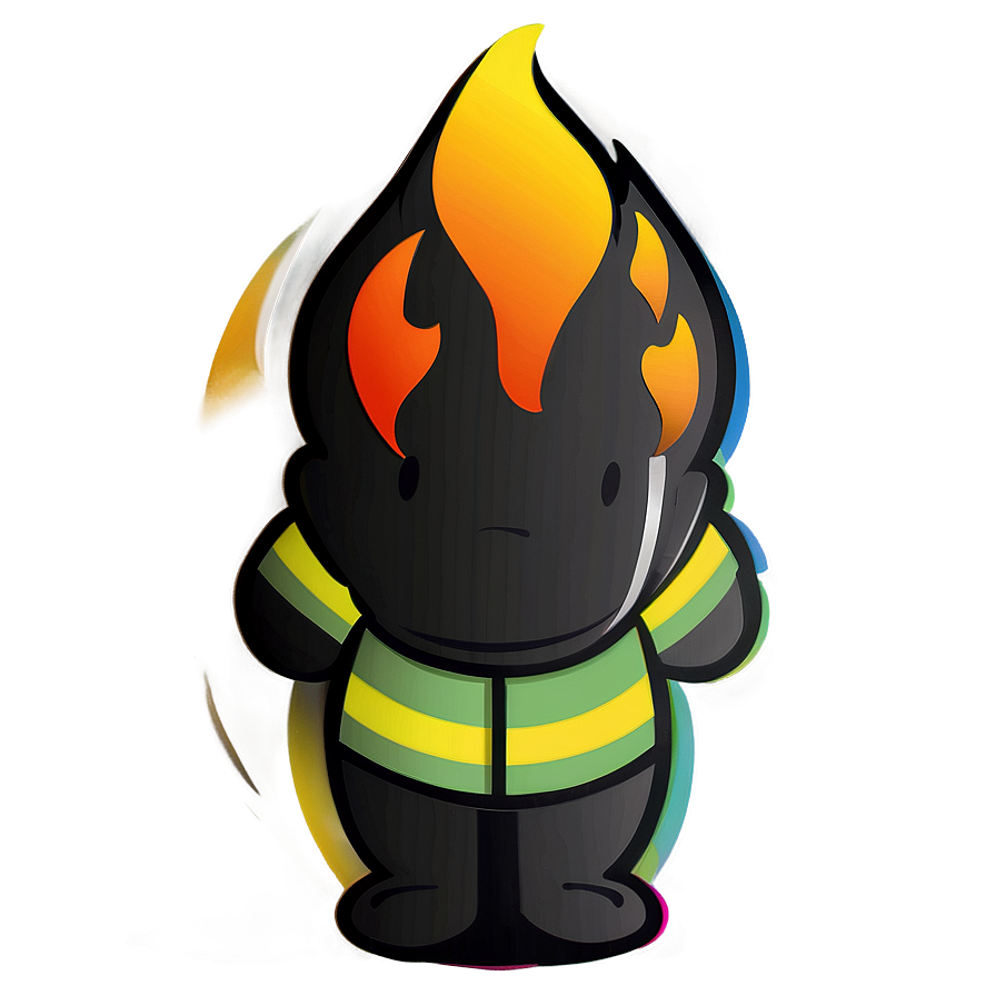 Cartoon Fire Character Png 4