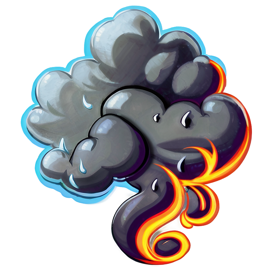 Cartoon Fire Smoke Png Aho