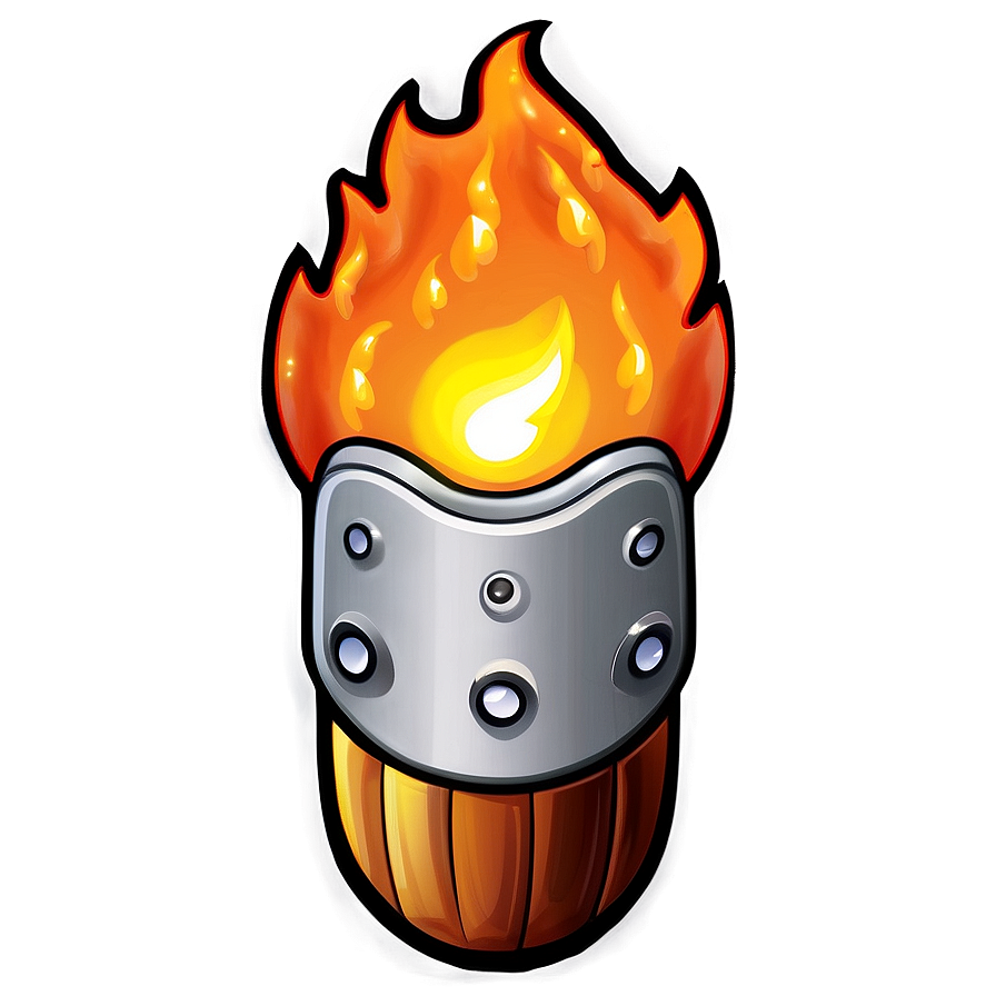 Cartoon Fire Torch Png 06122024