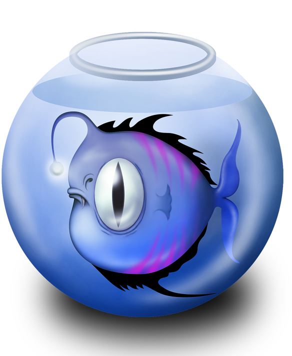 Cartoon Fish In Bowl