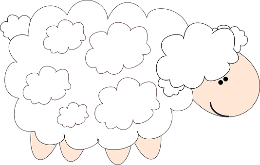 Cartoon Fluffy Lamb PNG image with a transparent background, free high-resolution download