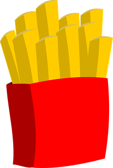 Cartoon French Fries Clipart PNG image with a transparent background, free high-resolution download