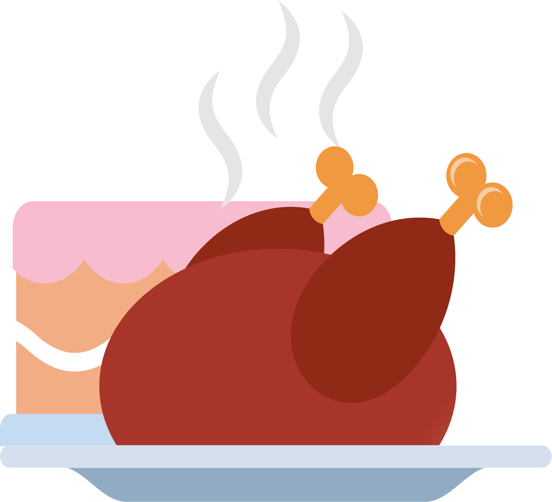 Fried Chicken & Christmas Cake, HD Png Download PNG with transparent background