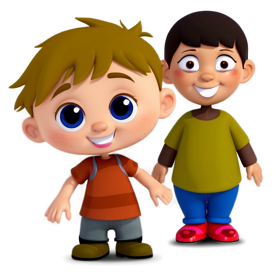 Cartoon Friends Group Png 27
