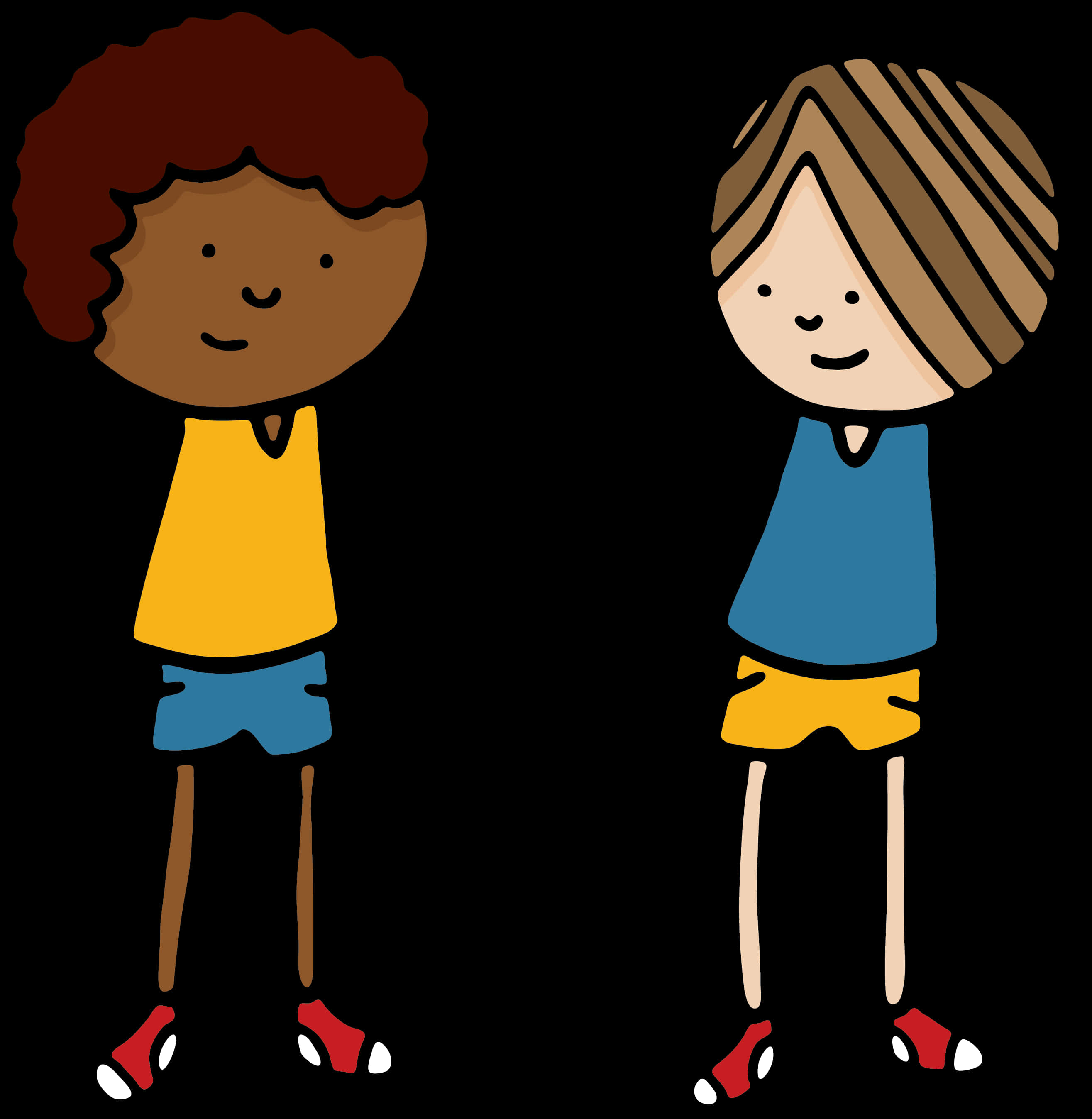 Handshake Cartoon Clip Art - Transparent Cartoon Friends, HD Png Download PNG with transparent background