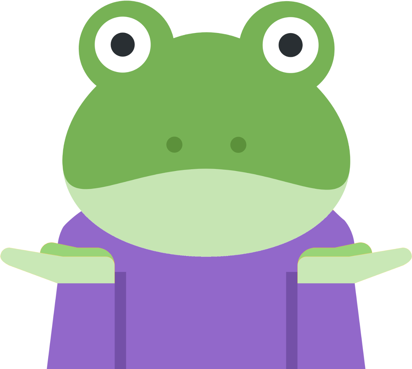 Cartoon Frog Shrugging