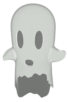 Cartoon Ghost Graphic PNG with transparent background