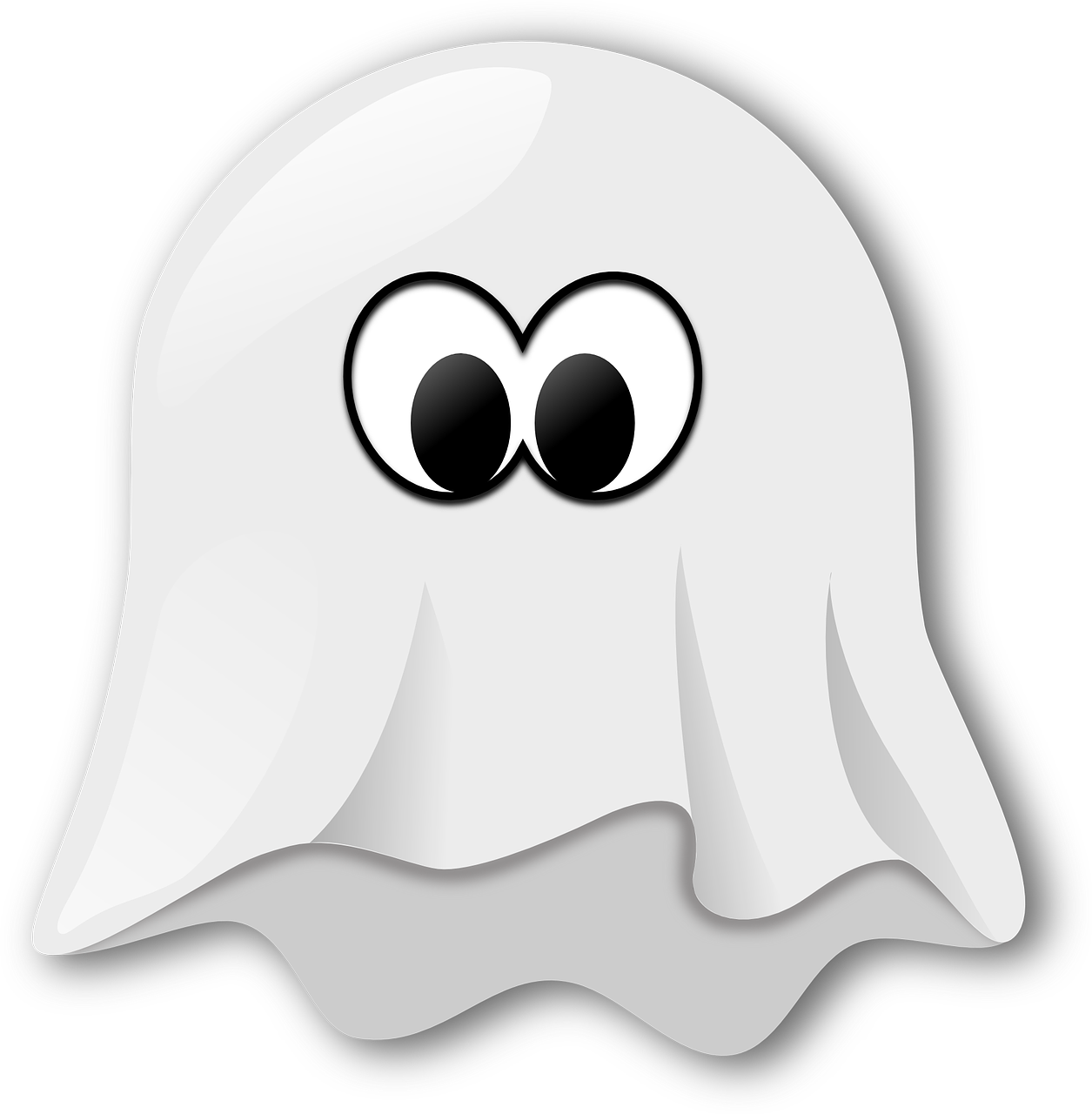 Ghost Spooky White Vector Graphic Pixabay - Funny Spooky Ghost, HD Png Download PNG with transparent background