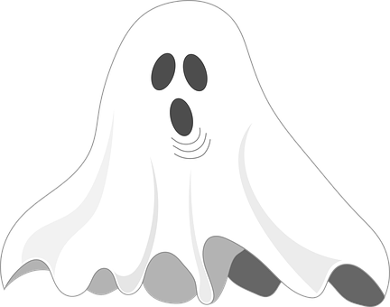 Cartoon Ghost Illustration PNG with transparent background