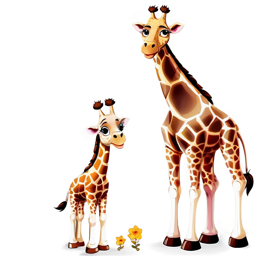 Cartoon Giraffe Family Png 64