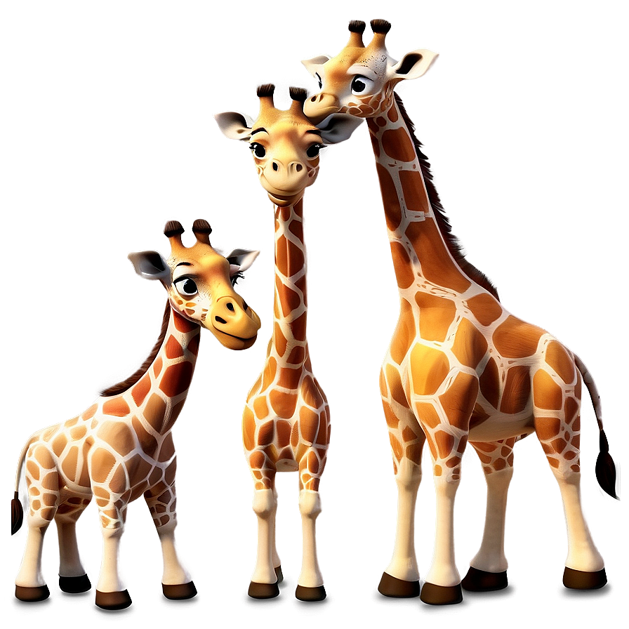 Cartoon Giraffe Family Png Agi39