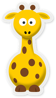 Cartoon Giraffe Sticker