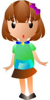 Cartoon Girl Character Illustration