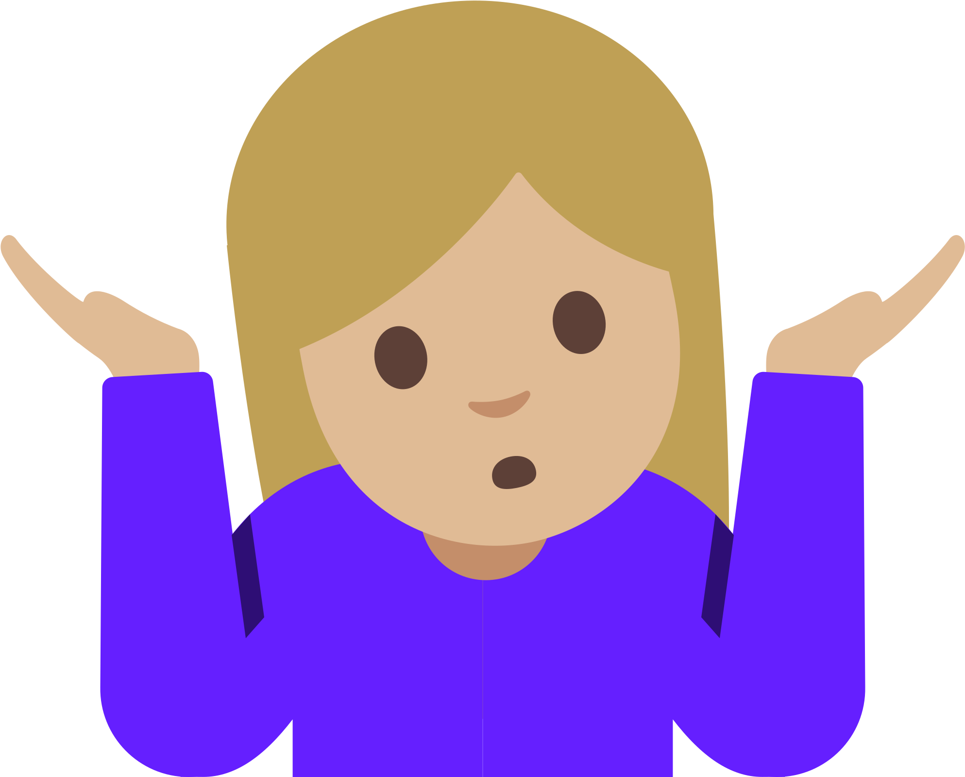 Woman Png -shrug Emoji Android, Hd Png Download - Emoji Transparent Background Shrug, Png Download PNG with transparent background