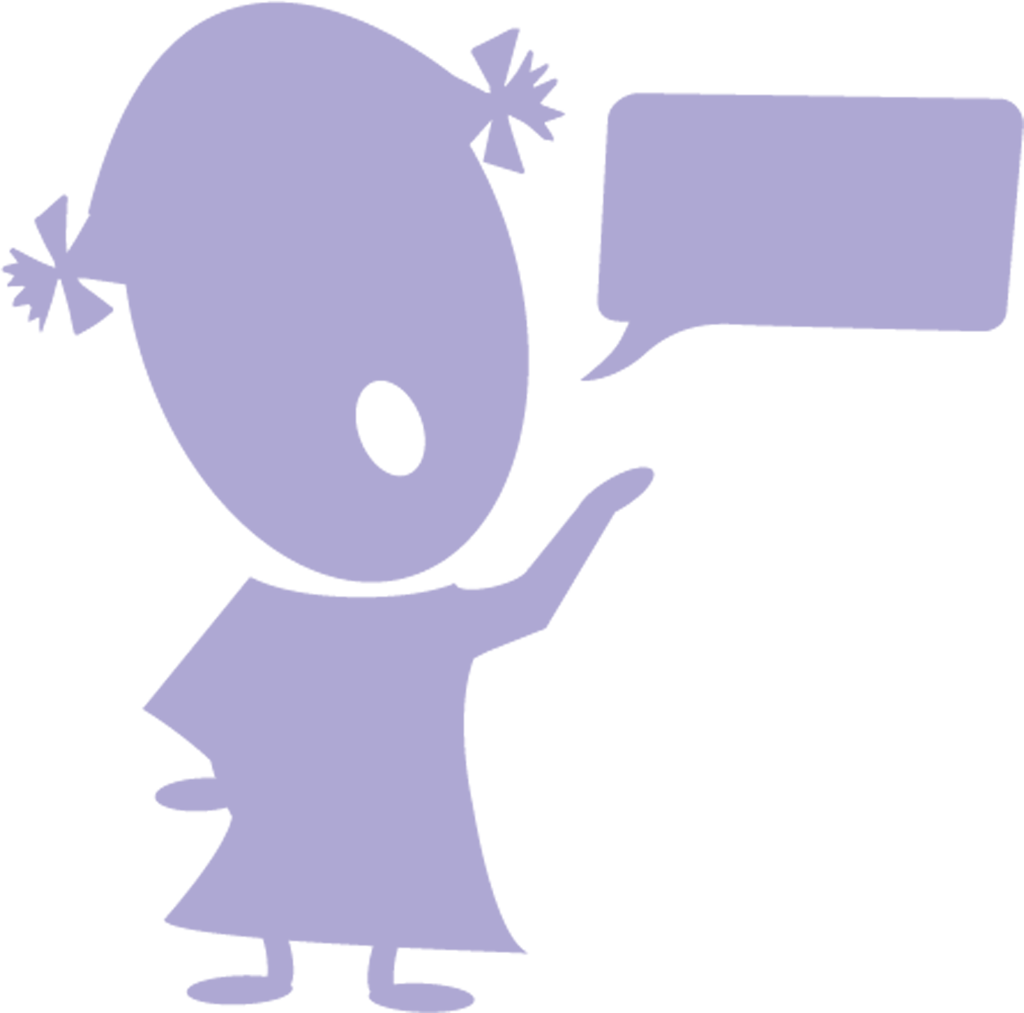 Cartoon Girl Speech Bubble