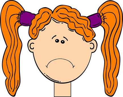 Cartoon Girl With Pigtails Vector