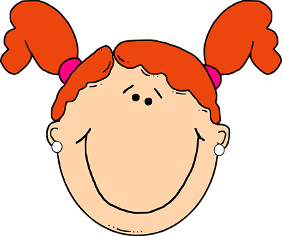 Cartoon Girl With Pigtails