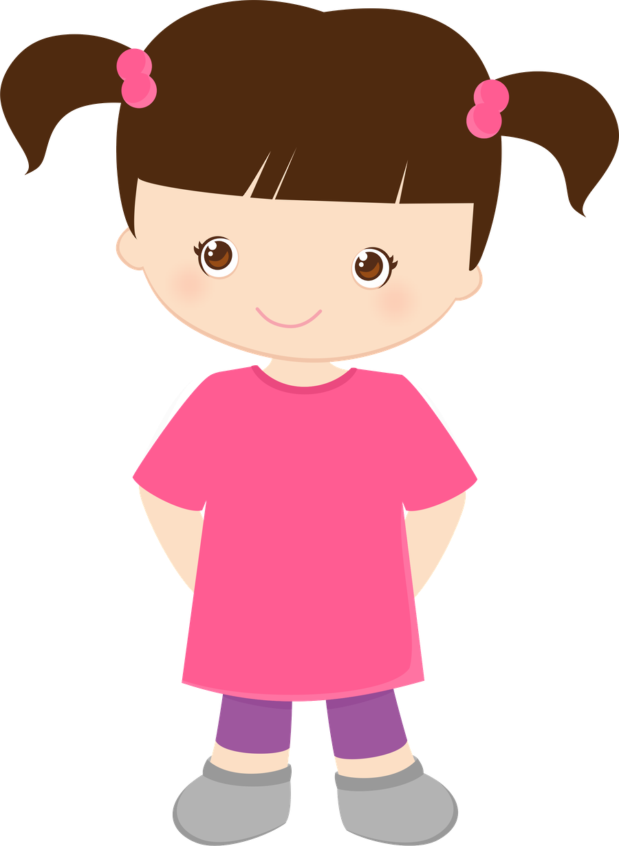 Cartoon Girlin Pink Shirt