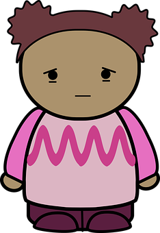 Cartoon Girlin Pink Sweater