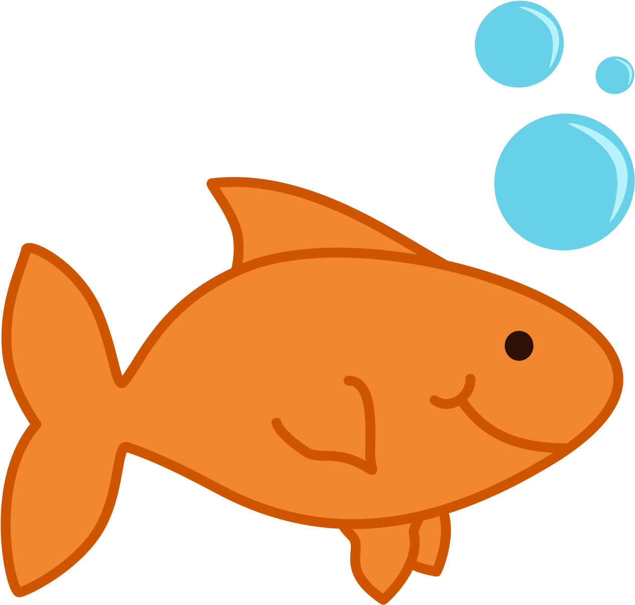 Cartoon Goldfish Swimming