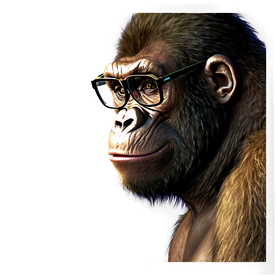 Cartoon Gorilla With Glasses Png 51