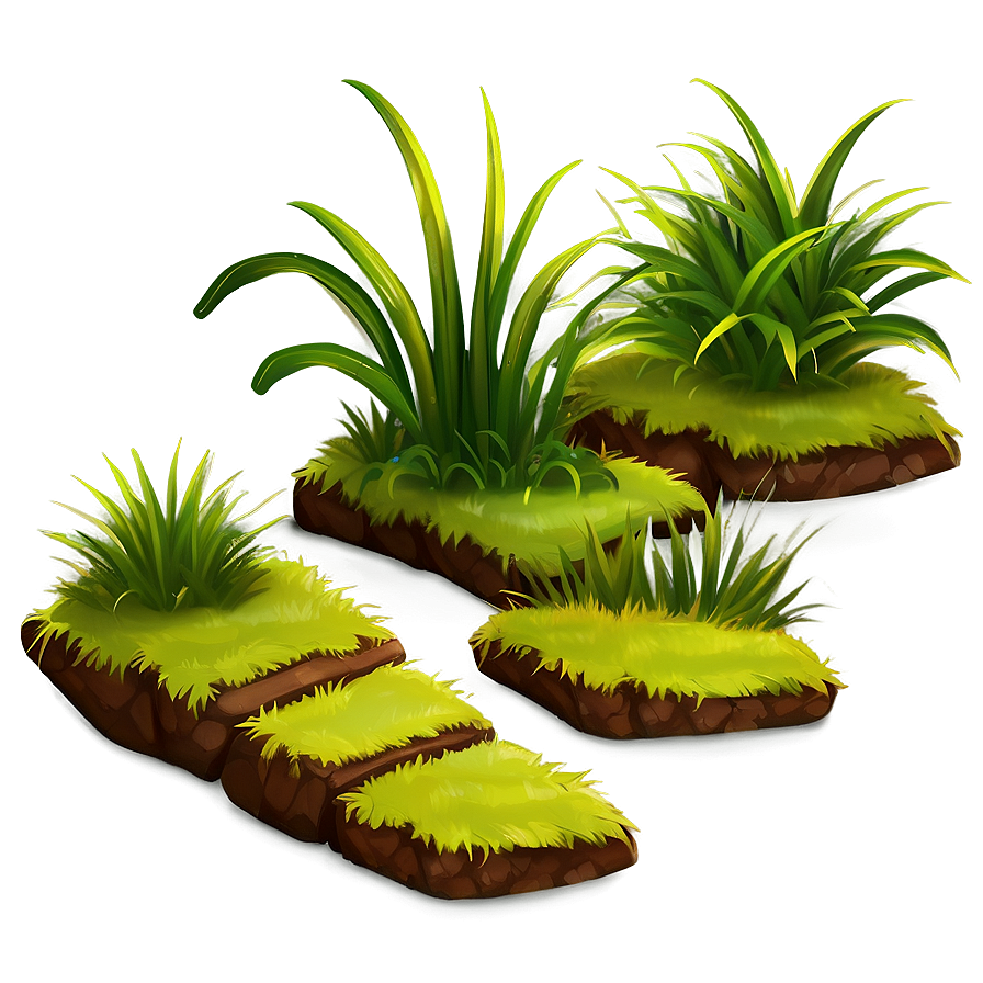 Cartoon Grass For Games Png 06122024