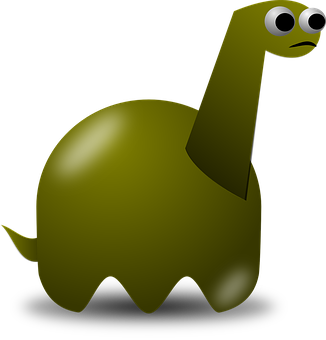 Cartoon Green Dinosaur Graphic