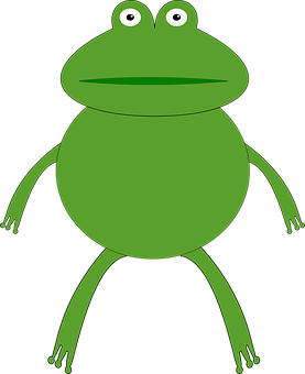 Cartoon Green Frog Graphic