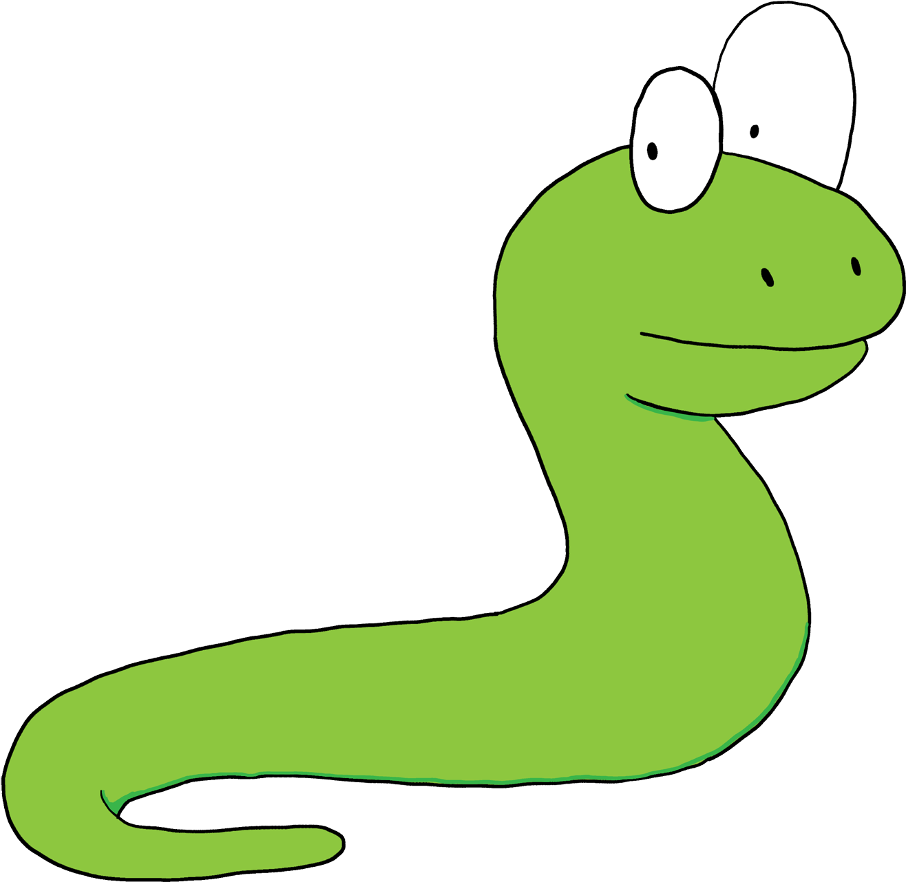 Cartoon Green Worm