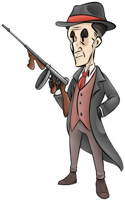 Cartoon Gun Clipart - Transparent Gangster, HD Png Download PNG with transparent background