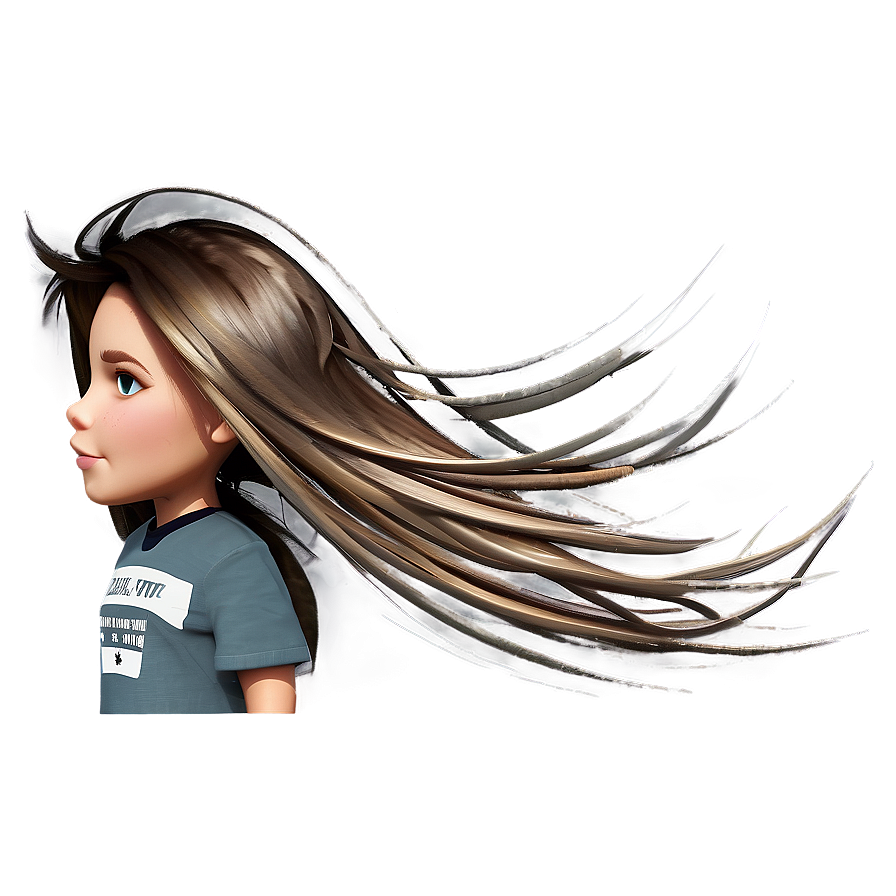 Cartoon Hair In Wind Png Sba