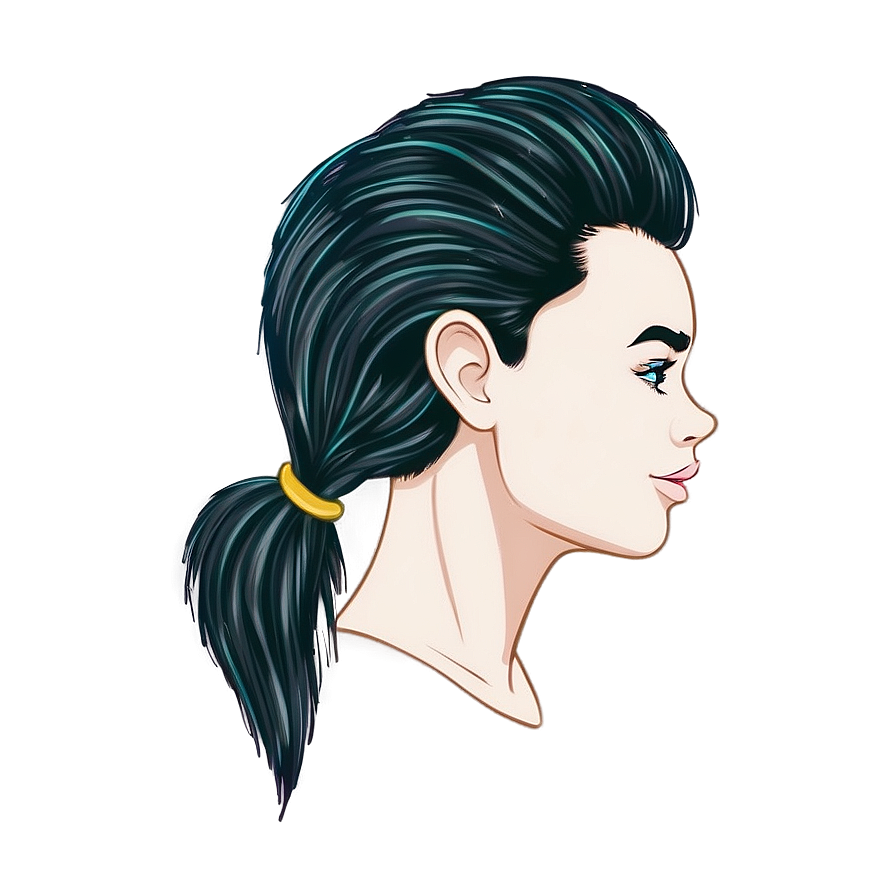 Cartoon Hair Side View Png 93