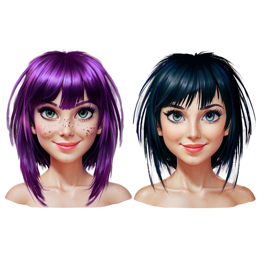 Cartoon Hair With Bangs Png Owi3 Image