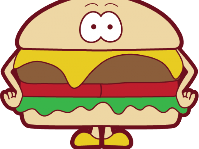 Cartoon Hamburger Character.png PNG with transparent background