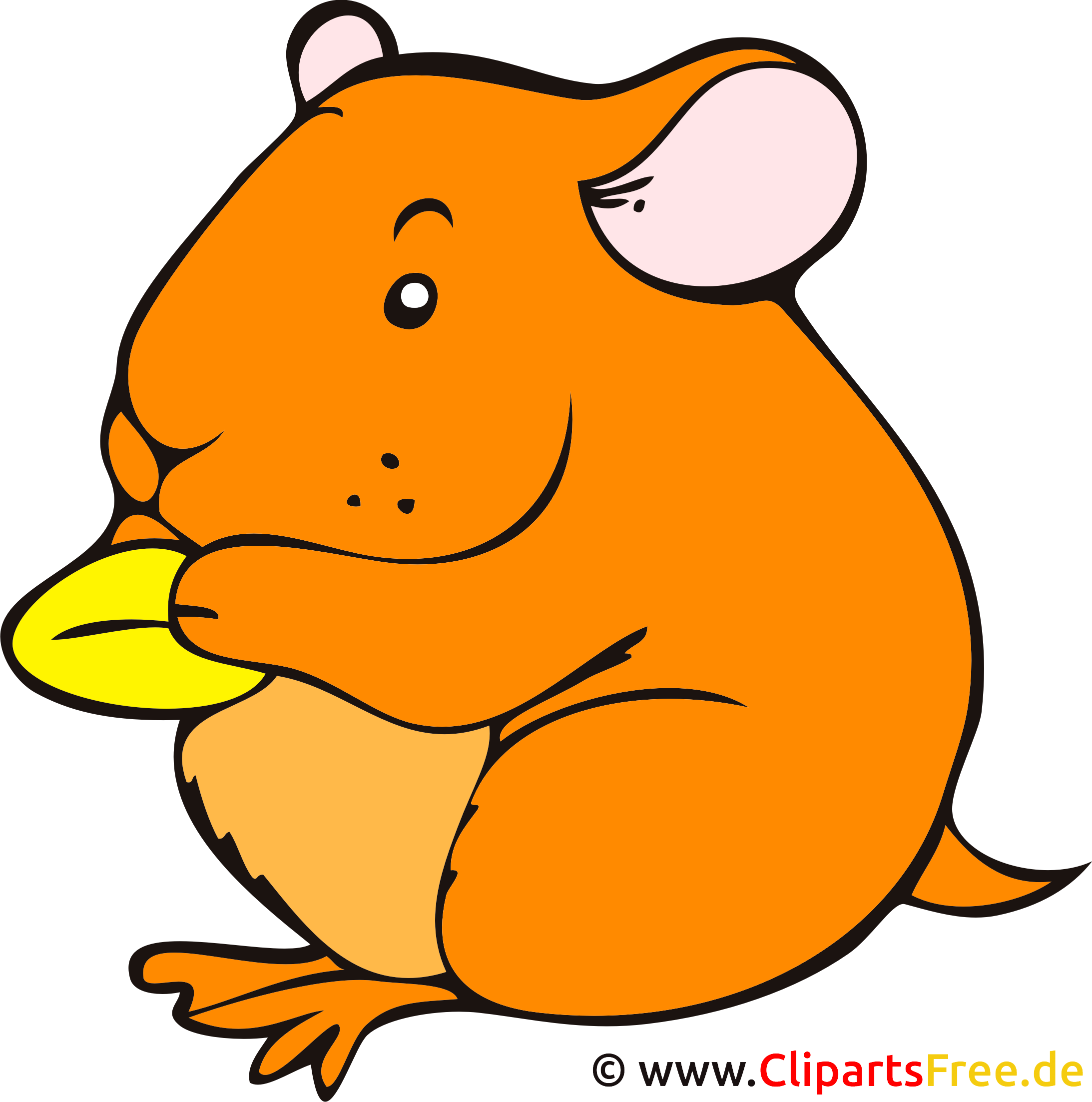Hamster Clipart, Bild, Cartoon Kostenlos - Hamster Clipart, HD Png Download PNG with transparent background