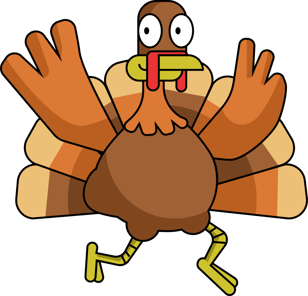 Cartoon Handprint Turkey Illustration