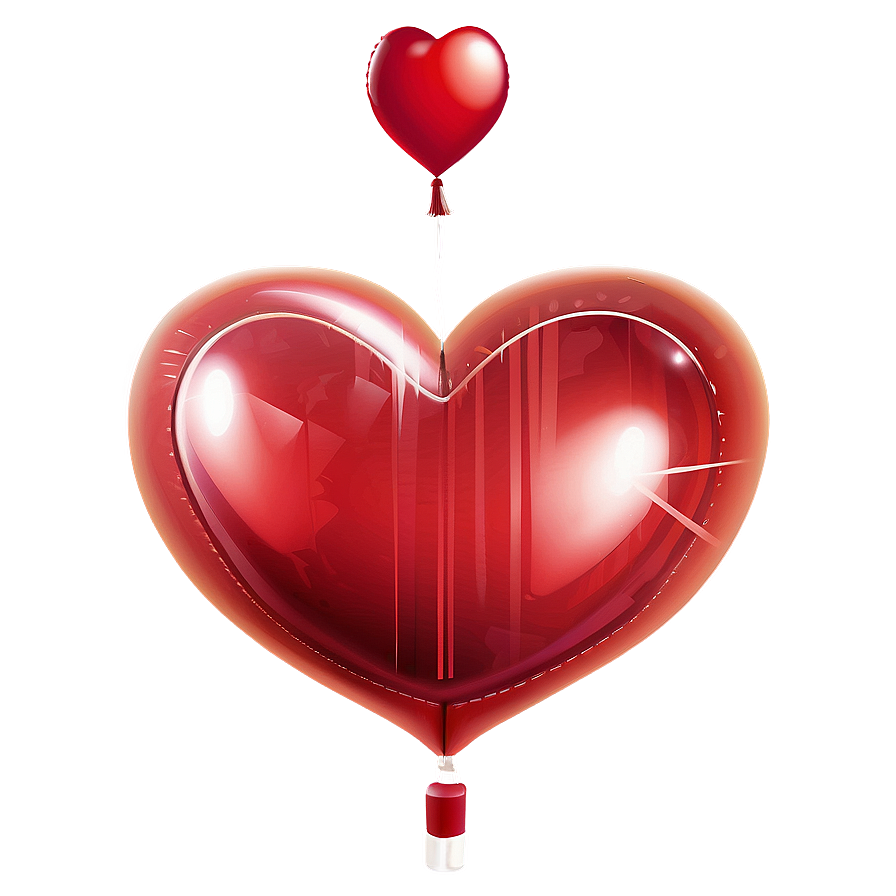Cartoon Heart Balloon PNG 06212024 PNG image with a transparent background, free high-resolution download