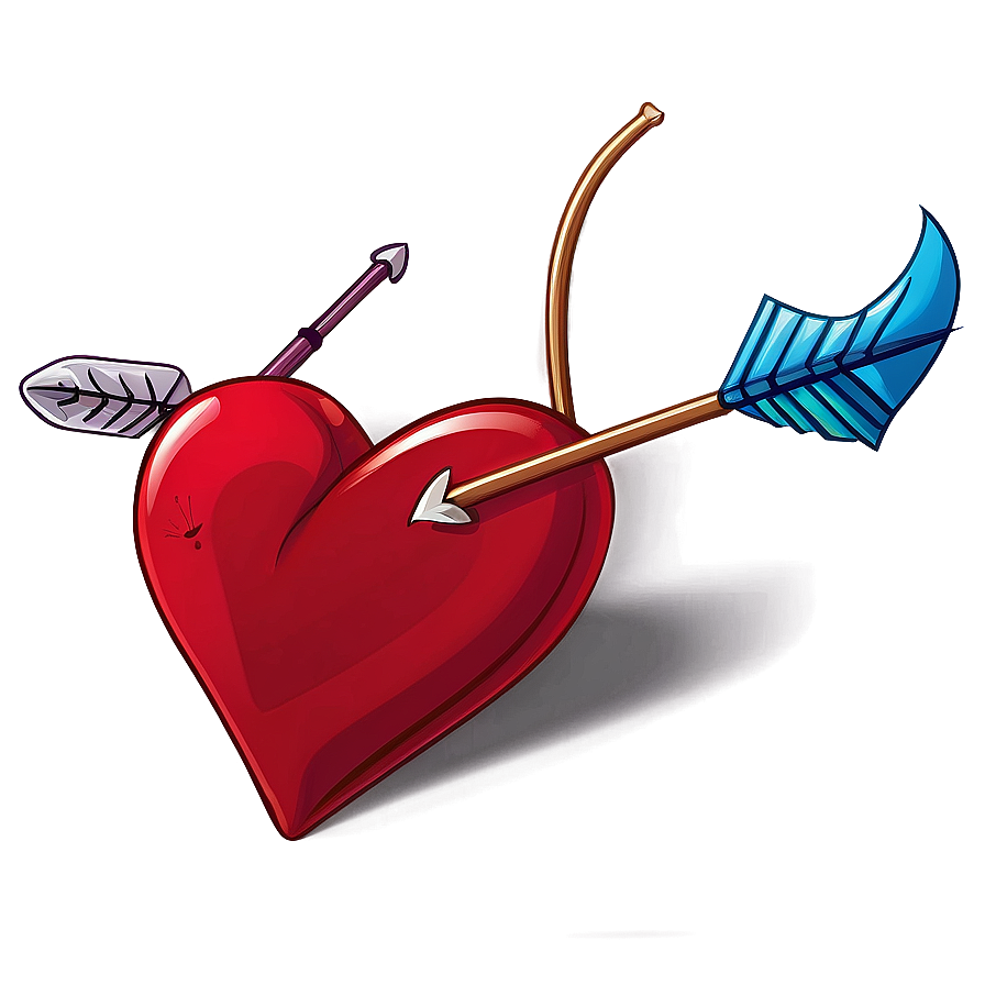 Cartoon Heart With Arrow Png Gbp